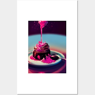 Sour cherry lava cake Posters and Art